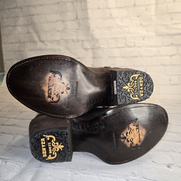 Denver Mountain Boots Studded Dark Brown Leather Women's Boots Size 7 - Picture 7 of 10